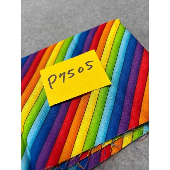 Lloyds & Barton Rainbow Striped Fabric Piece 8.5" x 44" Cotton Bright Colors Sew - Picture 6 of 6